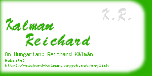 kalman reichard business card